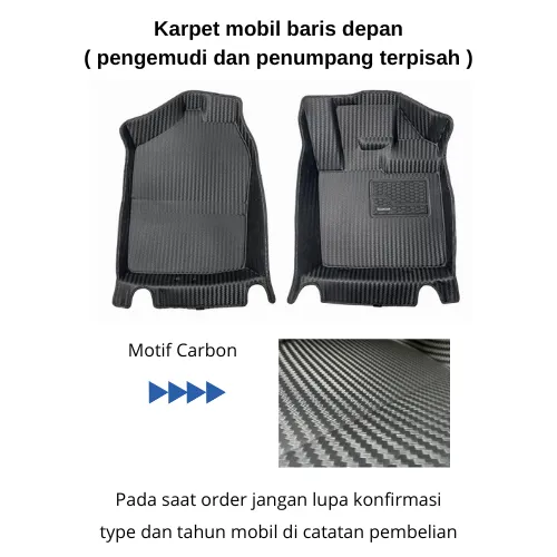 Karpet mobil 5d satuan / ecer ( Type dan tahun mobil tulis di catatan pembelian )