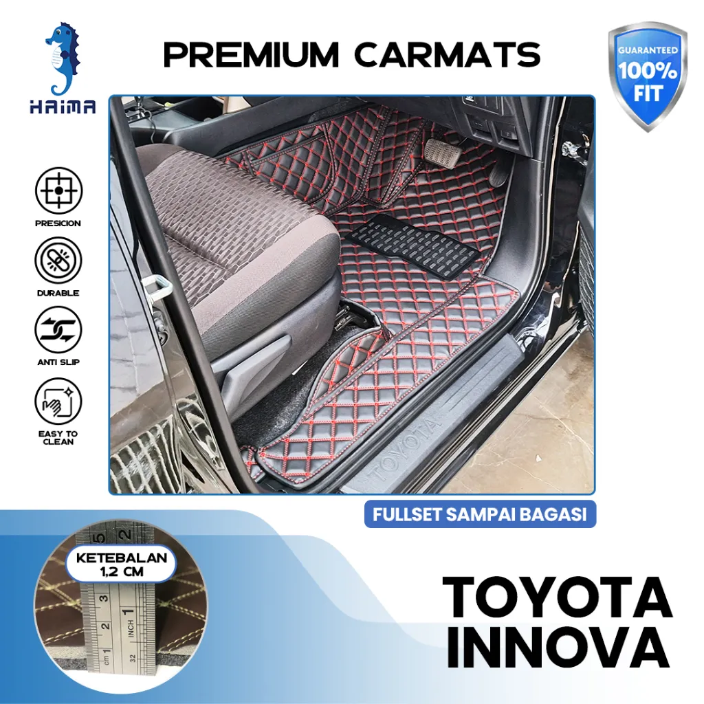 Karpet Mobil Haima Toyota Innova Reborn 2016-2026 Fullset Bagasi