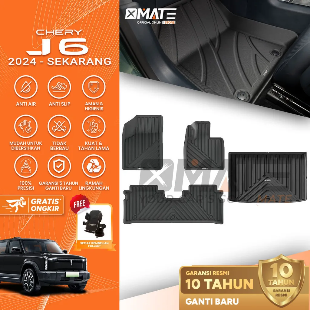Xmate Karpet Mobil Chery J6 2024-Sekarang Bahan TPE