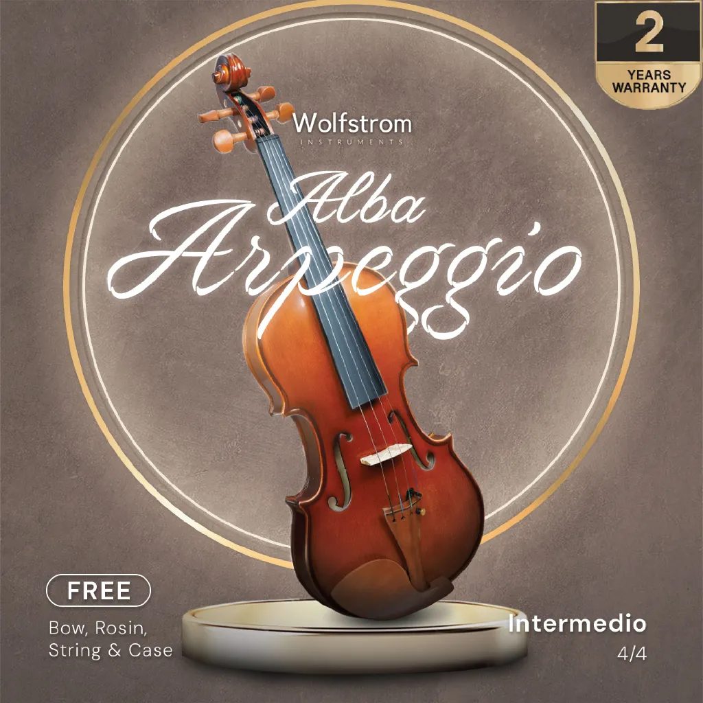 Wolfstrom Alba Arpeggio - Biola Violin Klasik Full Set Ukuran 4/4