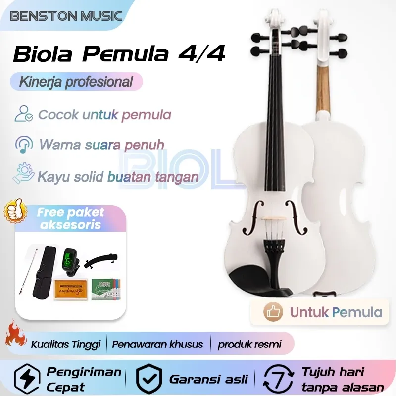 Benston Music- 4/4 biola untuk dewasa, anak-anak, dan remaja /alat musik gesek /biola anak /biola remaja /string instrument / biola untuk pemula