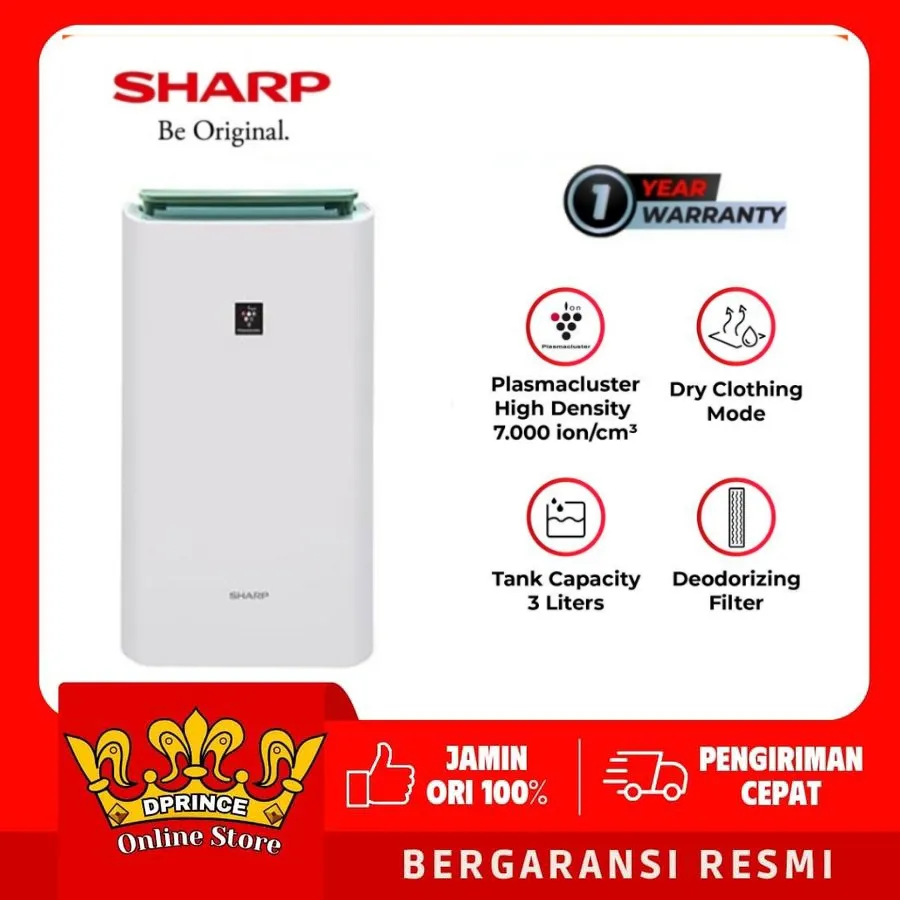 SHARP DWE16FAW Dehumidifier & Air Purifier 2 in 1 38m2 DW-E16FA-W