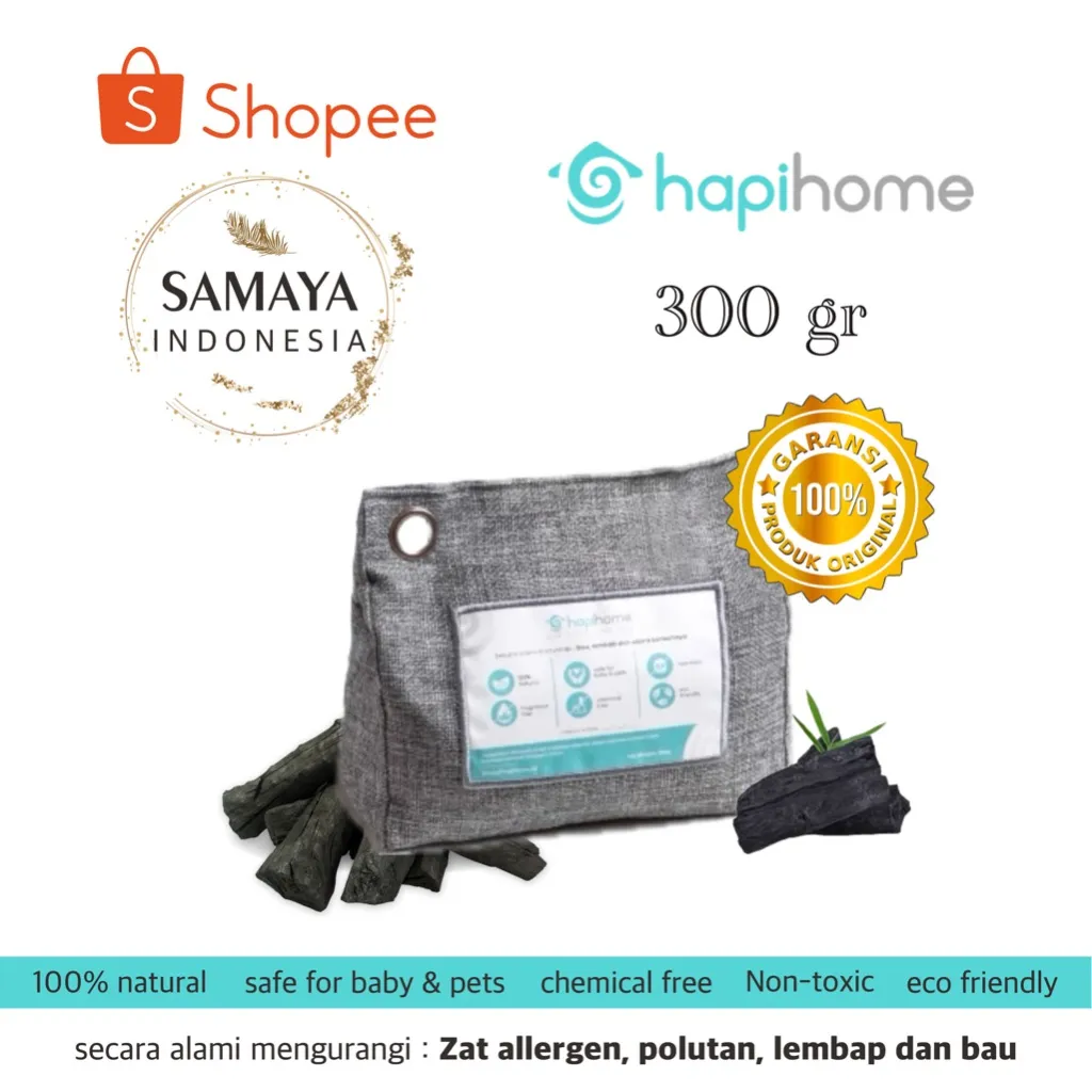 HAPIHOME natural Air Purifying Dehumidifier penyerap lembap 300 gr hapihome official