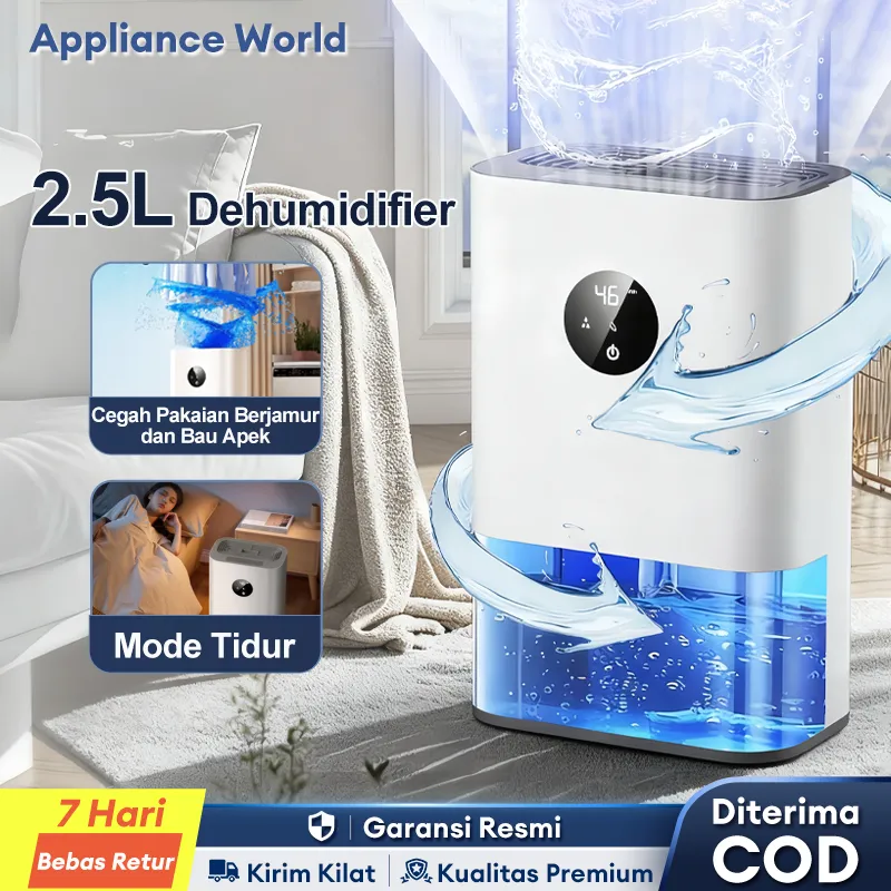 TIXX ​Dehumidifier Tangki Besar 2500ML Atasi Udara Pengap & Basah di Ruangan dengan Cepat & Efisien