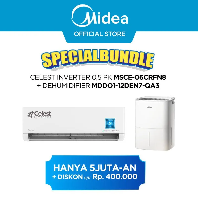 Midea Dehumidifier Smart Multifunction MDDO1-12DEN7 Tangki 2.5 Liter