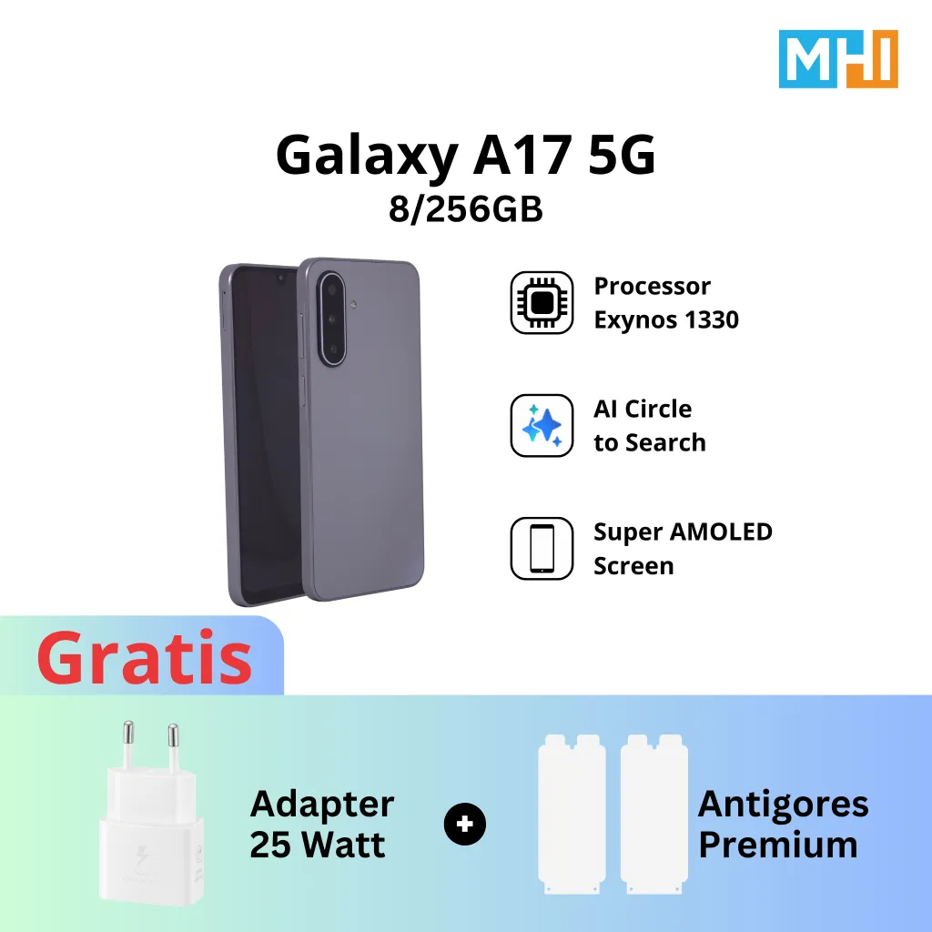Samsung Galaxy A17 5G  LTE 8/256GB Original, Garansi Resmi