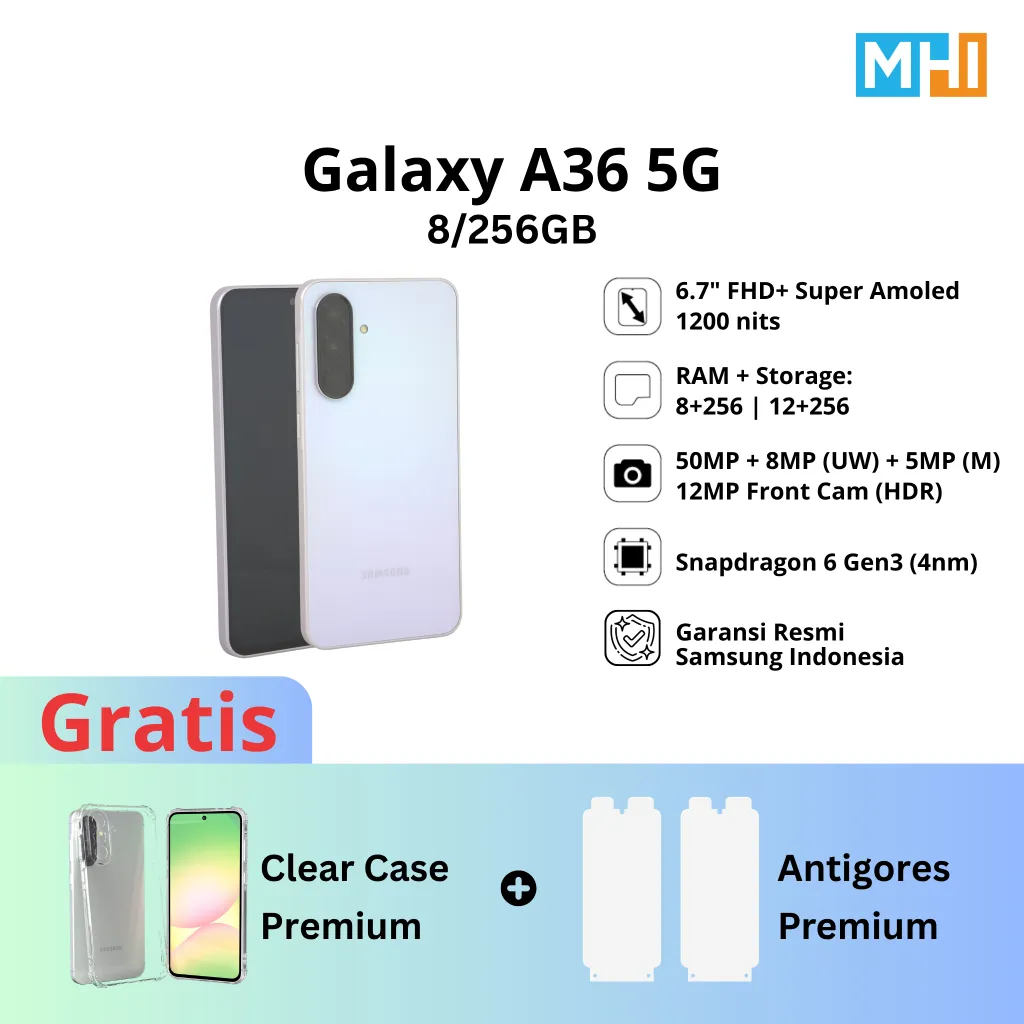 Samsung Galaxy A36 5G 8/256GB 12/256GB Original, Garansi SEIN