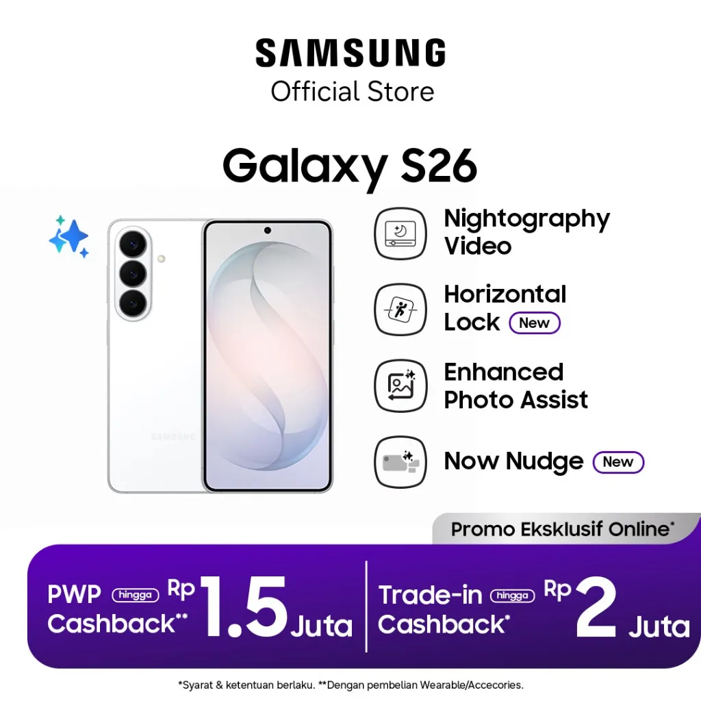 Samsung Galaxy S26 12/512GB - White | Hp AI | Photo Assist | 4300 mAh