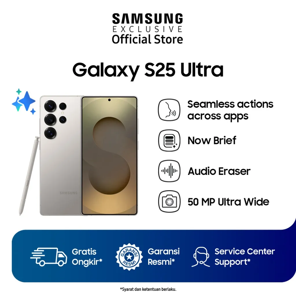 Samsung Galaxy S25 Ultra 12/512GB - Titanium Gray | Smartphone AI | Galaxy AI | Kamera 200MP | Prosesor Snapdragon 8 Elite | S Pen
