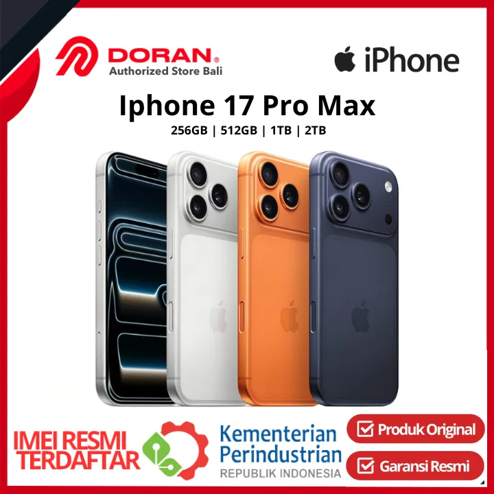 Apple iPhone 17 Pro Max 256GB 512GB 1TB 2TB Garansi Resmi IBox / Digimap / GDN