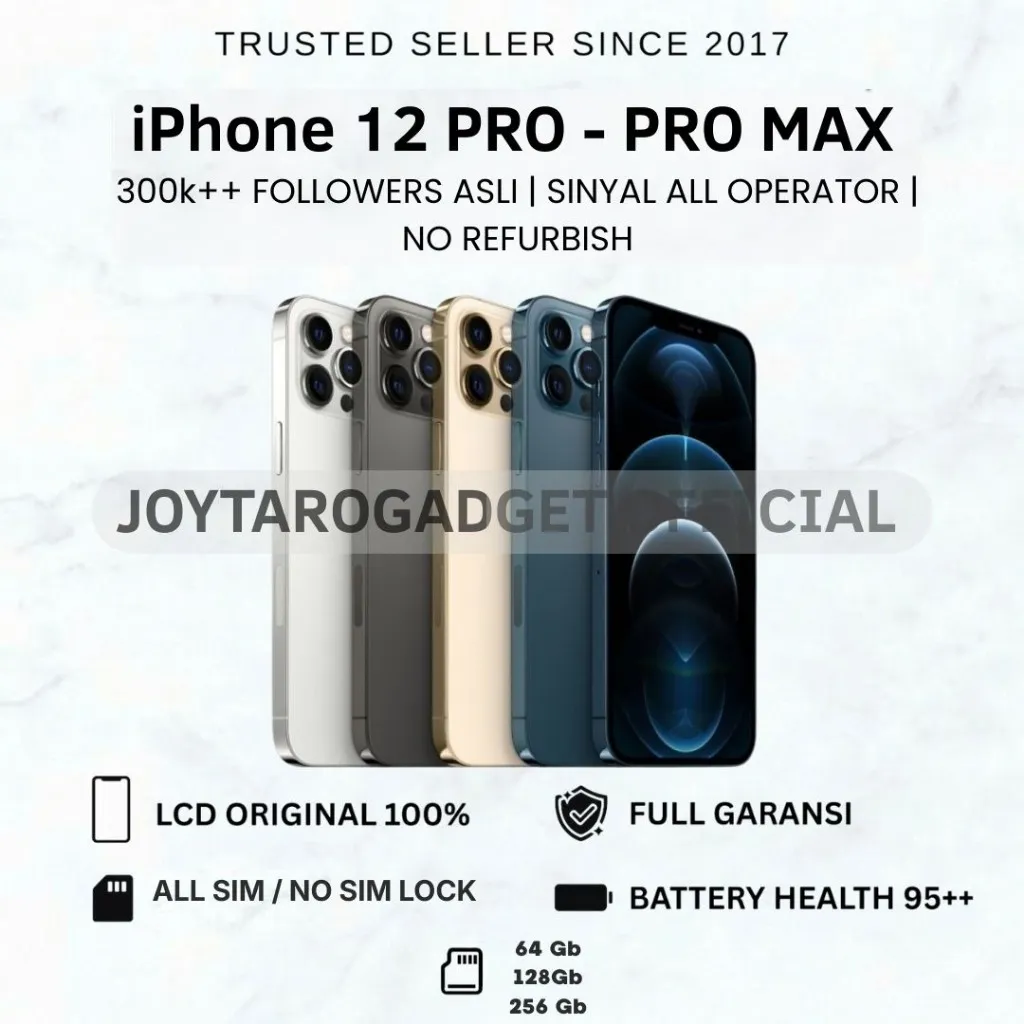 iPHONE 12 Pro - iPhone 12 pro max | kapasitas 128gb 256gb Lcd Original 100% No Refurbish