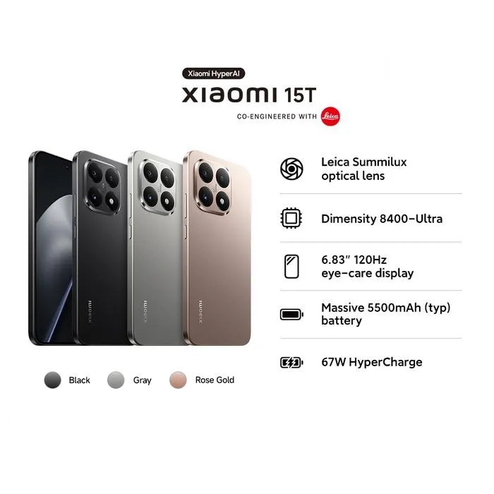 Xiaomi 15T 5G 12/512GB 6.83 Inch Garansi Resmi