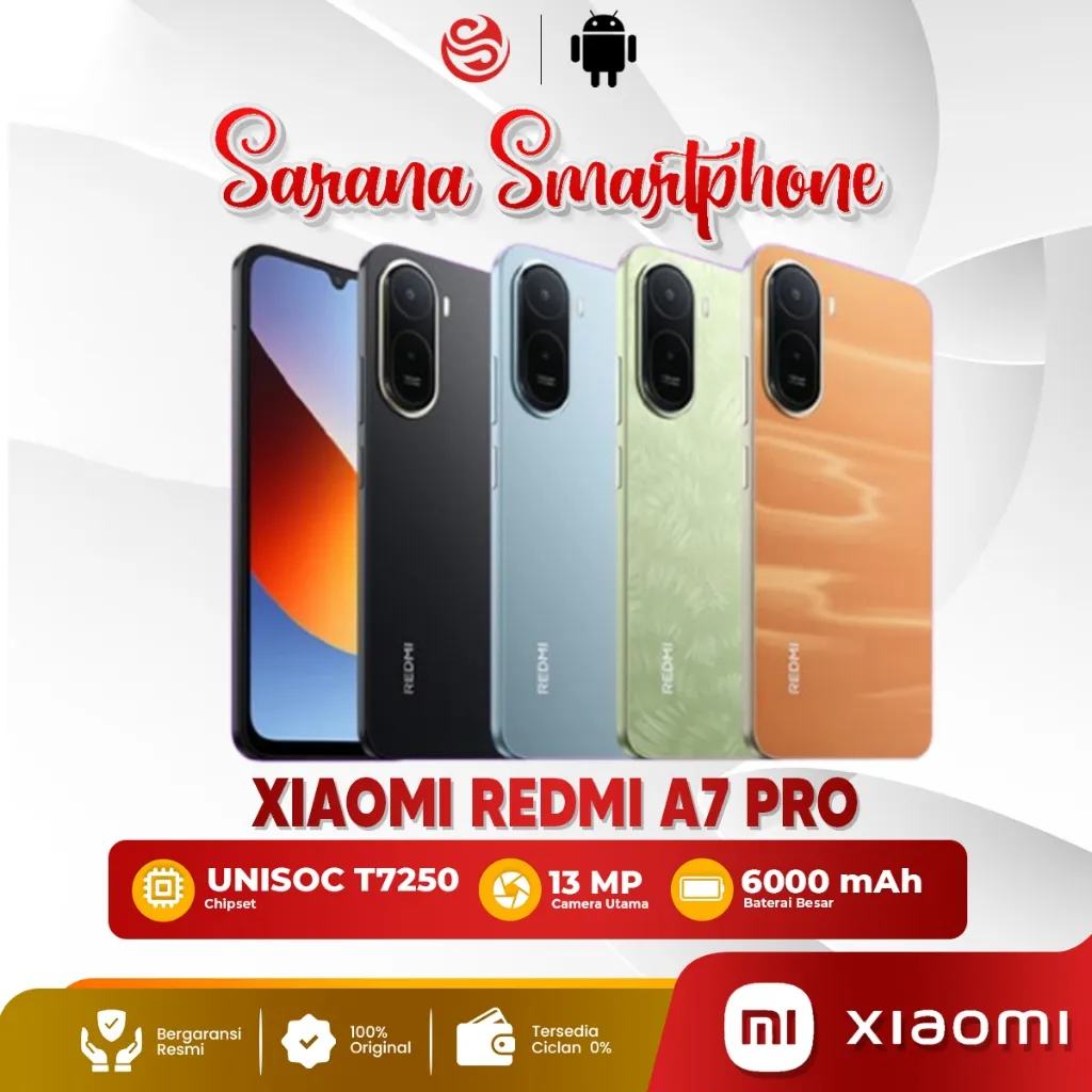 Xiaomi Redmi A7 Pro 4/64GB 4/128GB Smartphone Android Layar 6.9 Inch Baterai 6000mAh Garansi Resmi