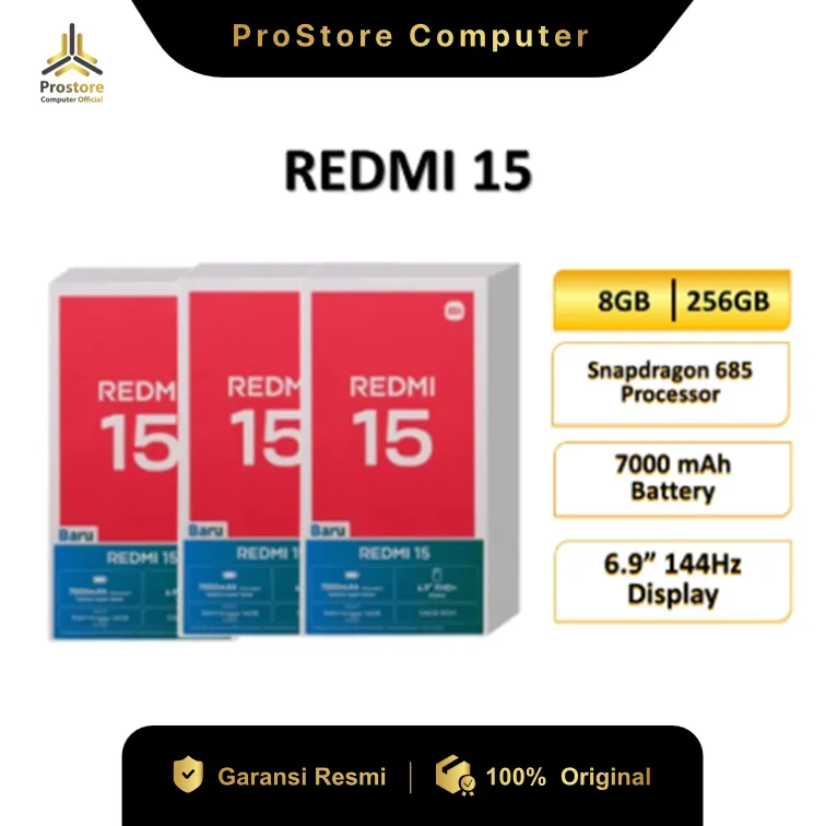Xiaomi Redmi 15 8/128GB | 8/256GB - Garansi Resmi