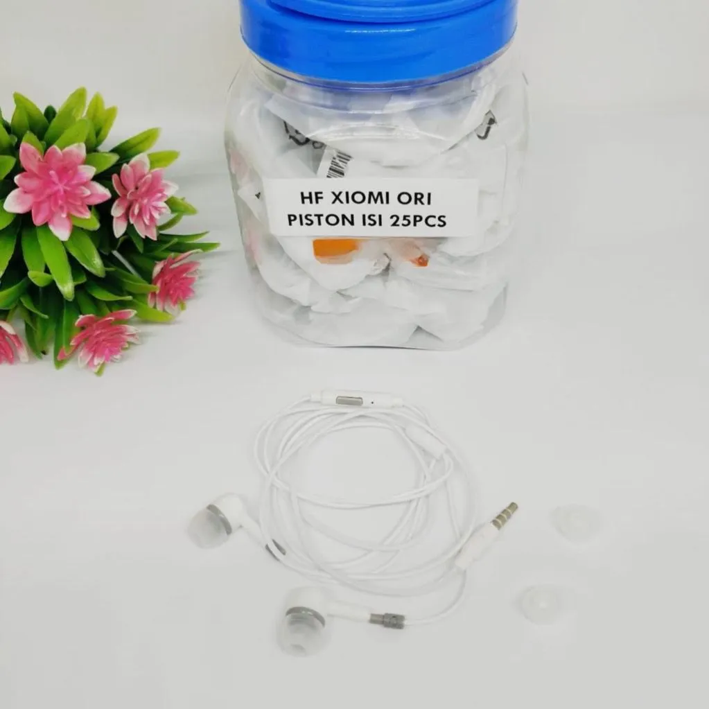 ISI 25PC HANDSFREE TOPLES xiaumi ORI PISTON MI REDMI POCO SUARA JERNIH BAGUS SUDAH DI TES EXTRA BASS UNIVERSAL SEMUA HP SMARTPHONE PROMO SEN