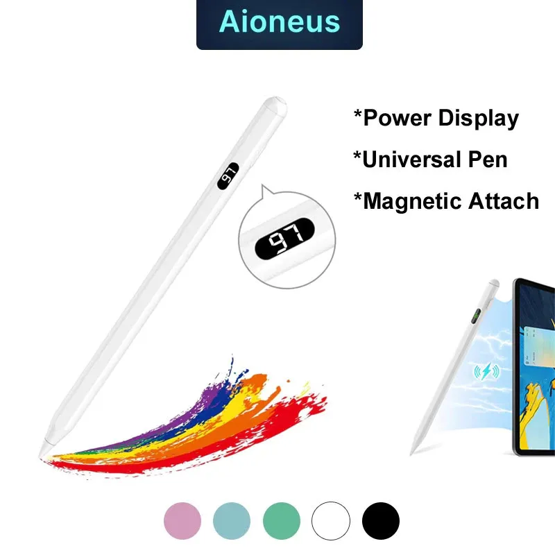 Stylus Pen for Xiaomi Redmi Pad Universal Pencil with Digital Power Display Tilt Sensitive Stylus Pen for Android IOS Tablet Smartphone