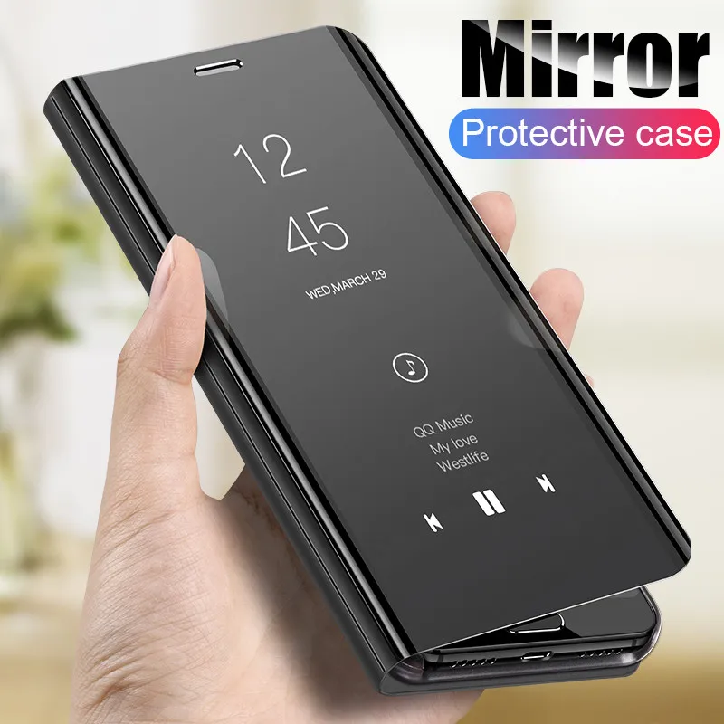 New Phone case Luxury Smart Mirror casing For POCO X6 X5 Pro X4 GT X3 NFC Coque For POCO F6 F5 F4 F3 M4 M5 M6 Pro Leather Flip Suppor Phone Phone cover