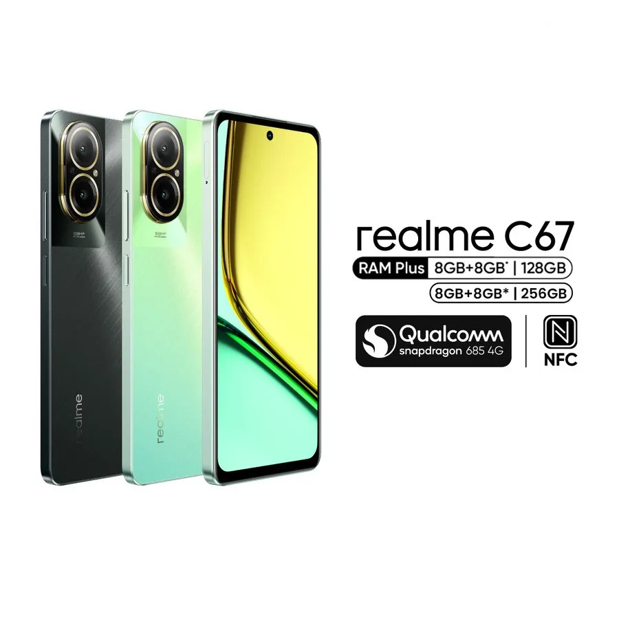 Realme Smartphone Realme C67 NFC 8/128GB 8/256GB Garansi Resmi