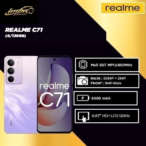 REALME C71 RAM 4GB/128GB - GARANSI RESMI REALME INDONESIA SMARTPHONE