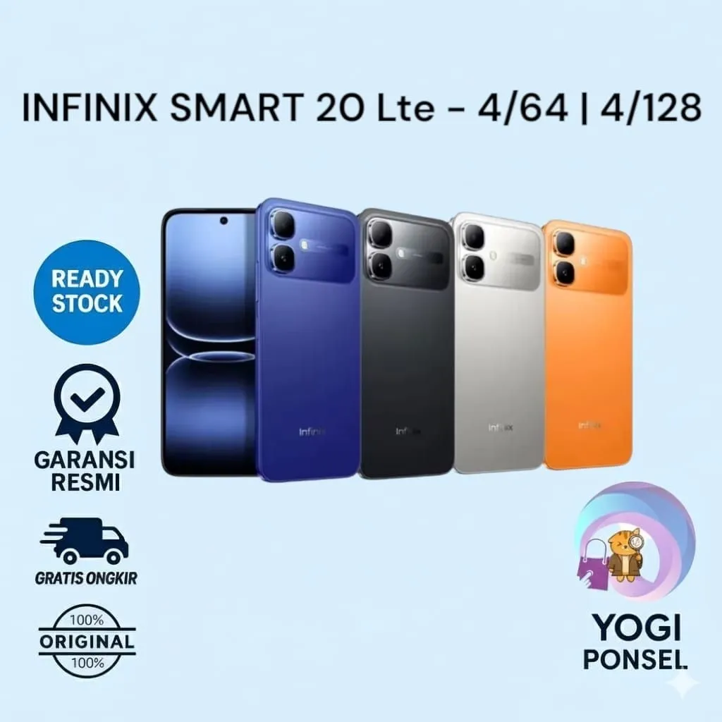 Infinix Smart 20 RAM 4/64GB | 4/128GB Garansi Resmi New