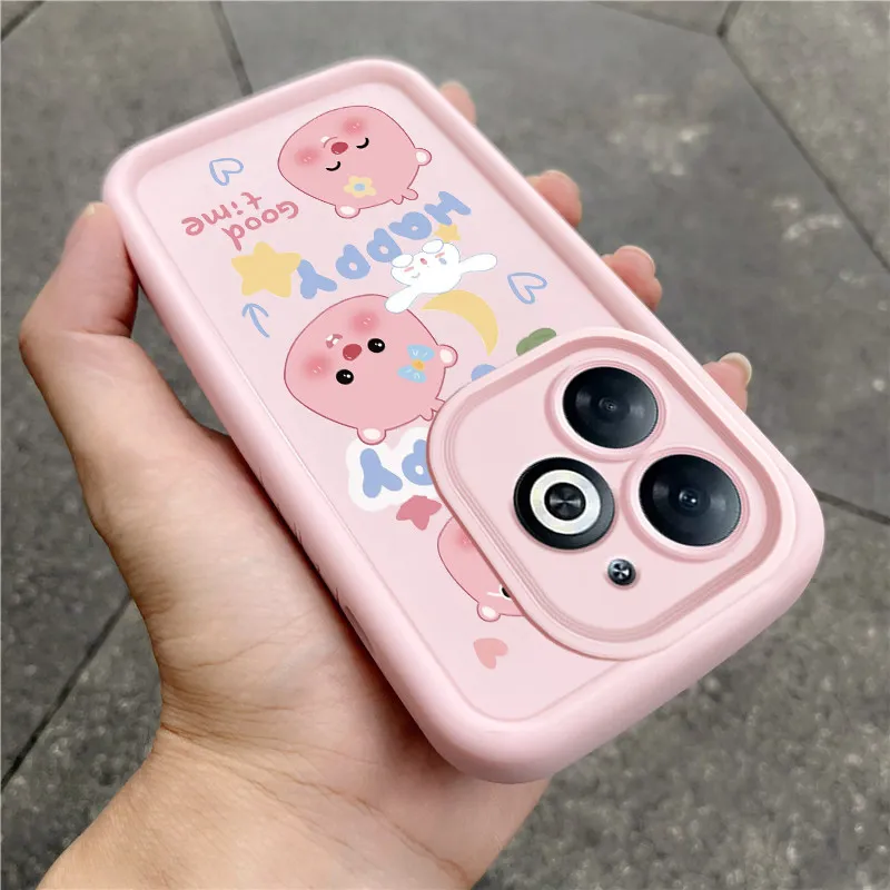 Casing Hp untuk Infinix Smart 8 Smart 8 HD Smart 8 Pro Smart 8 Plus Tecno Spark 20 Spark 20C Spark Go 2024 Case Pola capybara lucu kartun Kasing ponsel silikon Kesing Pelindung Lensa Cesing Anti-Drop Handphone Softcase