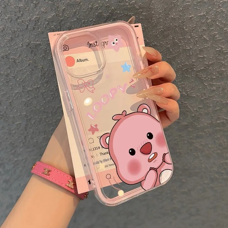 Pink Loopy Bintang Fancy Soft Casing Hp Infinix Smart 20 Note 60 Pro Camon 50 Pro Tecno Camon 40 Hot 60 60I 60 Pro+ Smart 10 Plus 40 50 Pro Note 30 40 50 Smart 8 9 Note 40 Pro+ Hot 40I 50I Hot 50 Pro+ Hot 50 4G 5G Casing