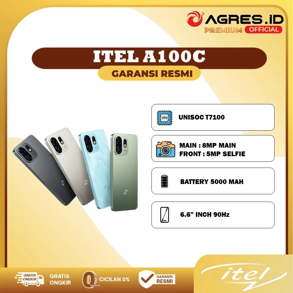 Itel A100C 4GB/64GB Garansi Resmi Itel Indonesia