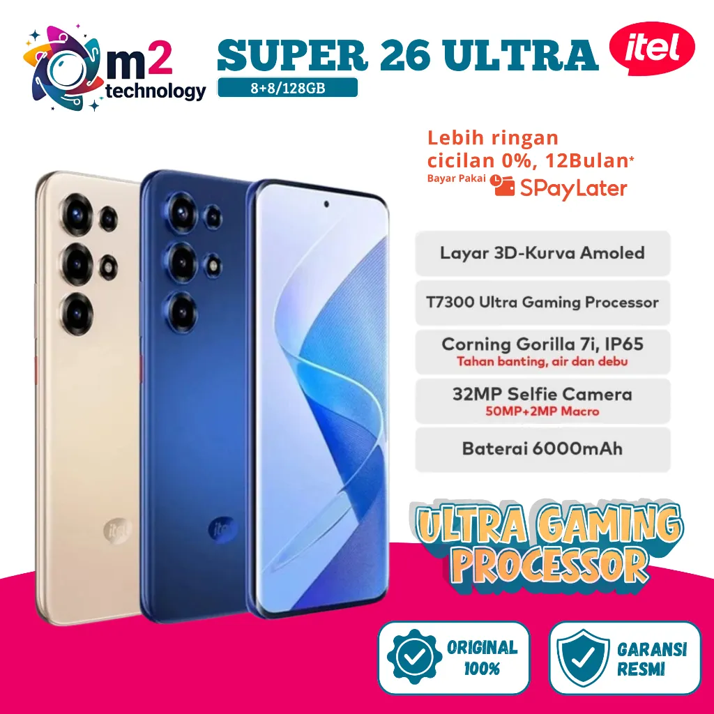 ITEL SUPER 26 ULTRA - 8+8/128GB - T7300 Ultra Gaming Processor - Corning Gorilla 7i - IP65