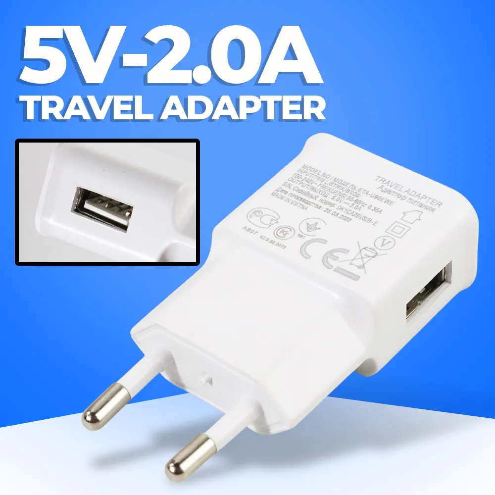 Kepala Charger Smartphone Hp Travel Adapter USB 5V 2.0A Hitam / Putih no xiaomi samsung asus apple