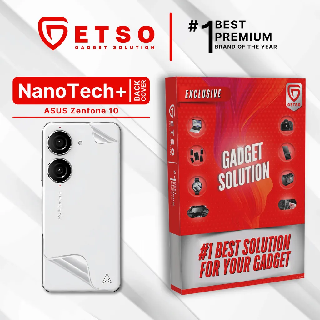 GETSO EPU BIO GENESIS Hydrogel for ASUS Zenfone 10 / Back Cover Guard (Nanotech+ 100% Recycle) Premium Hidrogel Anti-Scratch Protector Tempered Gorilla Glass 5 6 7 Anti Gores Full Cover Smart Phone Watch Handphone Gadget Tab Laptop Kamera