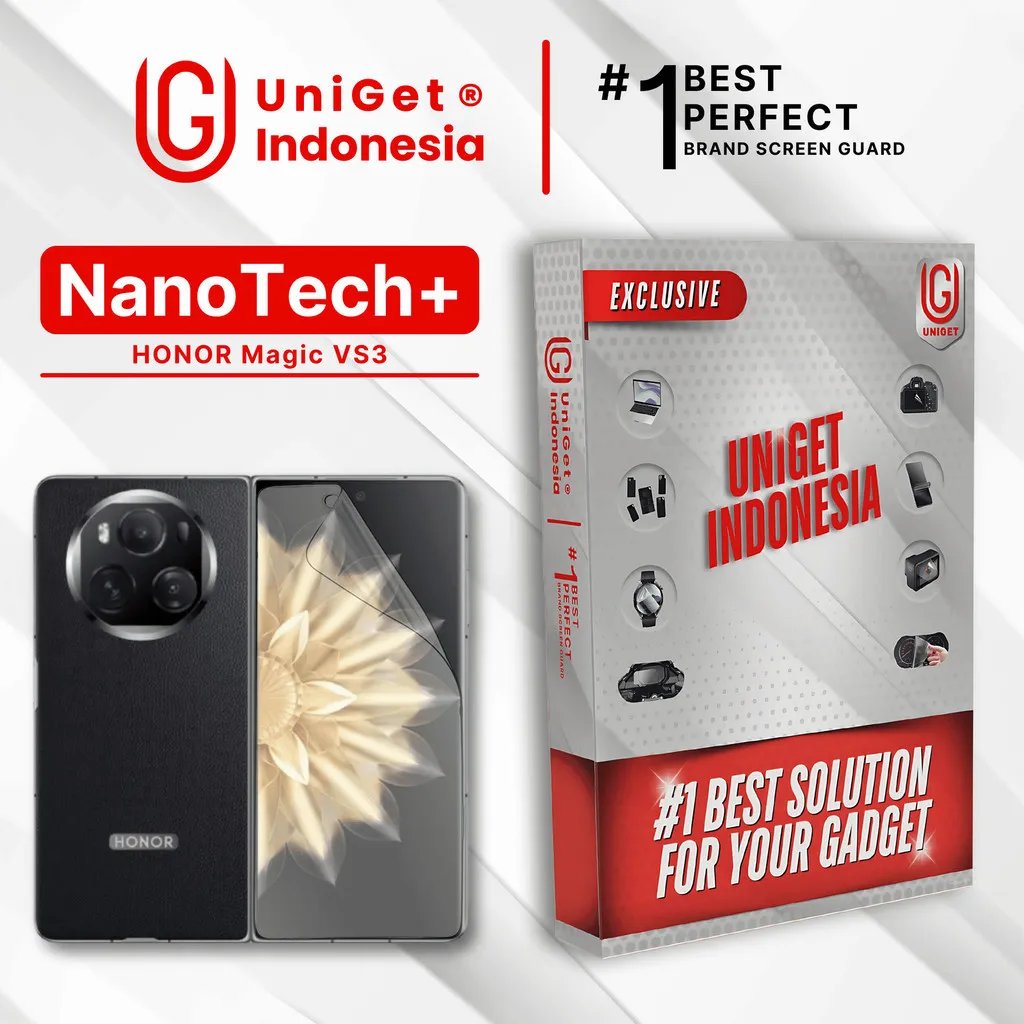UniGet EPU BIO GENESIS Hydrogel for HONOR Magic VS3 / Screen Guard (Nanotech+ 100% Recycle) Premium Hidrogel Anti-Scratch Protector Tempered Gorilla Glass 5 6 7 Anti Gores Full Cover Smart Phone Watch Handphone Gadget Tab Laptop Kamera
