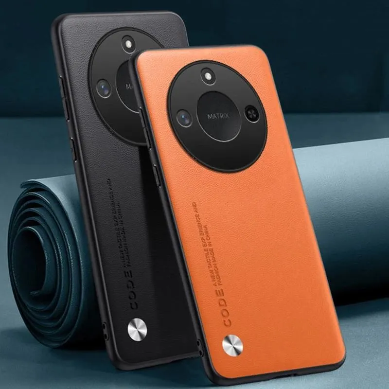 Casing HP Honor X9C Smart Honor X60 5G X7D X9D Phone cover Serat Karbon PU Anyaman Kulit Kulit Keras Anti Guncangan Casing Telepon Tepi Lembut