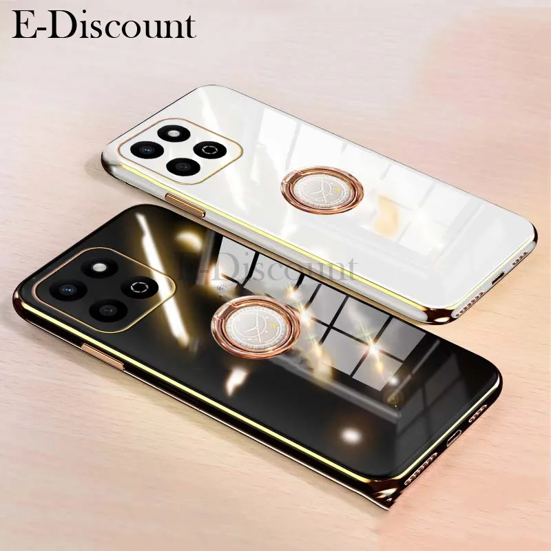 New Phone case Honor 200 Smart X7C 5G 4G X9C X5 Plus Pura 70 Mate 80 Pro Pro 70 Ultra Pura 80 Pro Plus Back cover Smooth Electroplated Magnetic Suction Ring Bracket For Honor200 Smart case Casing HP