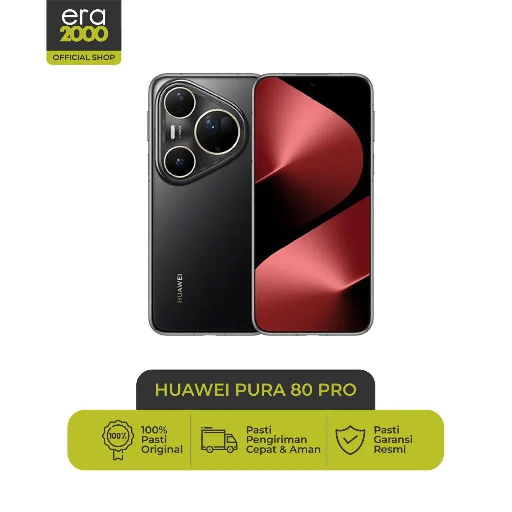 Era 2000 - HUAWEI Pura 80 Pro Smartphone | 1-inch Sensor | Macro Telephoto | Kunlun Glass | 100W | Smart AI | Garansi Resmi