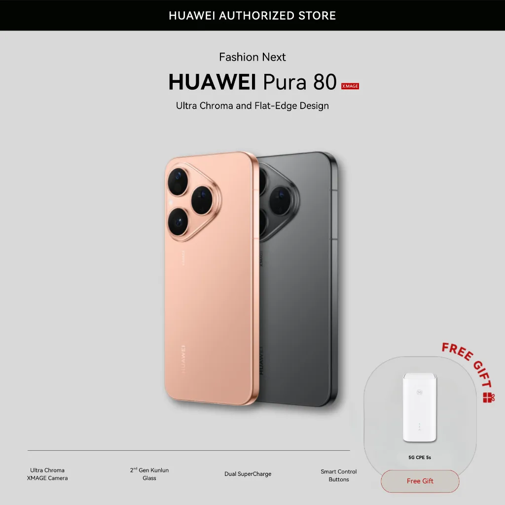 HUAWEI Pura 80 | True-to-Life XMAGE Camera | Kunlun Glass | 66W SuperCharge | Smart AI