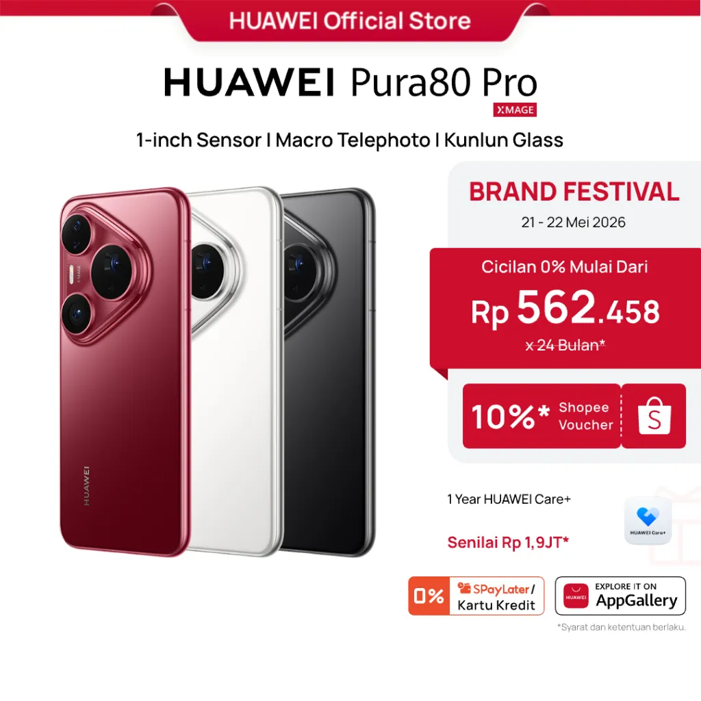[Brand Festival | HOT SALE] HUAWEI Pura 80 Pro Smartphone | 1-inch Sensor | Macro Telephoto | Kunlun Glass | 100W | Smart AI