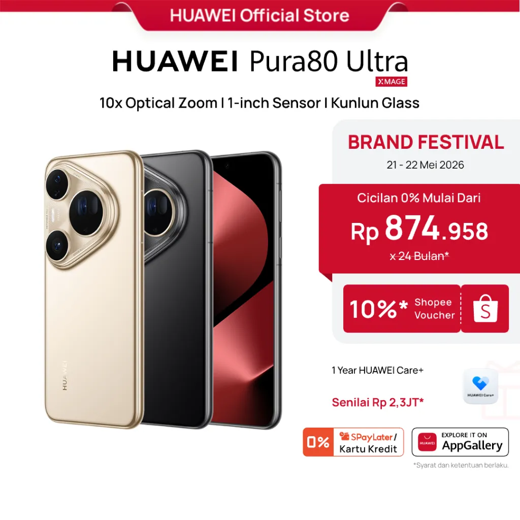 [Brand Festival] HUAWEI Pura 80 Ultra Smartphone | 10x Optical Zoom | 1-inch Sensor | Kunlun Glass | 100W | Smart AI