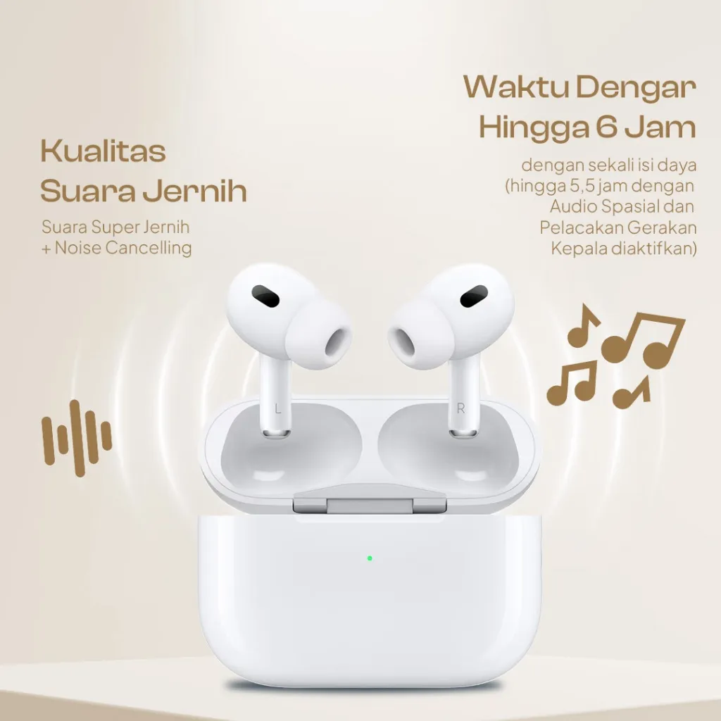 AF -- Apple AirPods Pro 2nd Gen100%ORIGINAL– Bluetooth Noise-Canceling Headphones, Transparency Mode for Office Chat & Focus Work