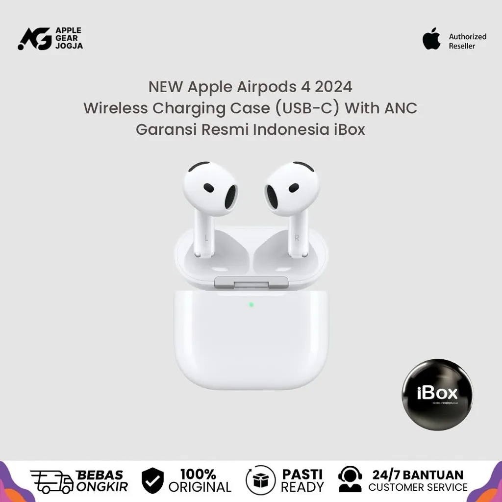 (iBox) Apple Airpods 4 (4th Generation) 2024 ANC Garansi Resmi Indonesia
