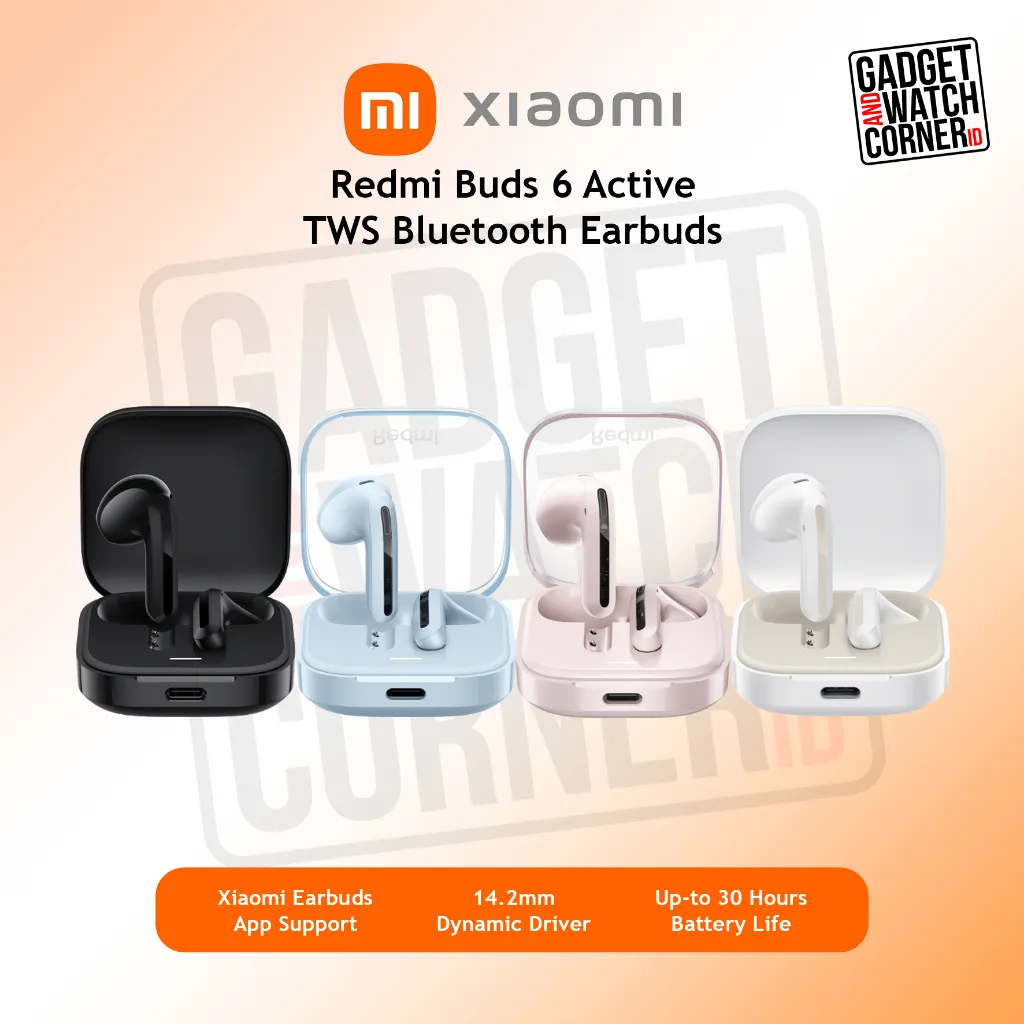 Xiaomi Redmi Buds 6 Active | Google Fast Pair | Audio Spasial | IPX 4