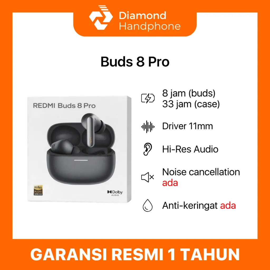 Xiaomi Redmi Buds 8 Pro TWS Bluetooth Earbuds Earphone Garansi Resmi