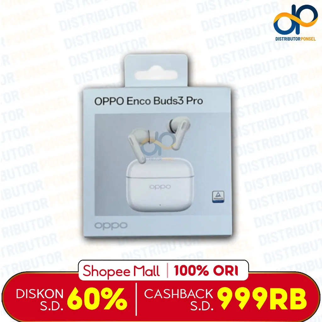 OPPO Enco Buds 3 Pro - Buds3 Pro True Wireless Earbuds Garansi Resmi Earphone Ponsel
