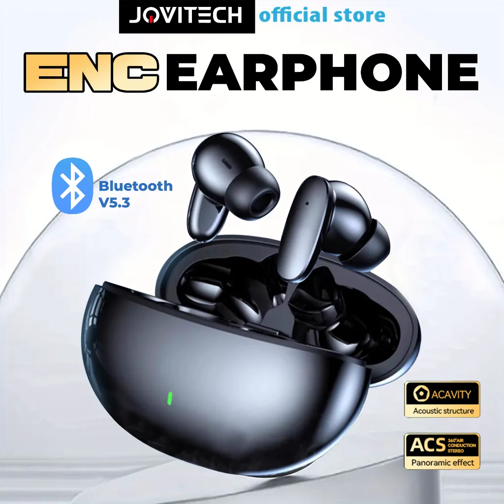 Jovietch ENC EP51C TWS True Wireless Bluetooth Earphone Mini Earbuds HIFI Stereo ENC Noise Reduction IPX5 Tahan Air Headset headphone Android/IOS EP51C