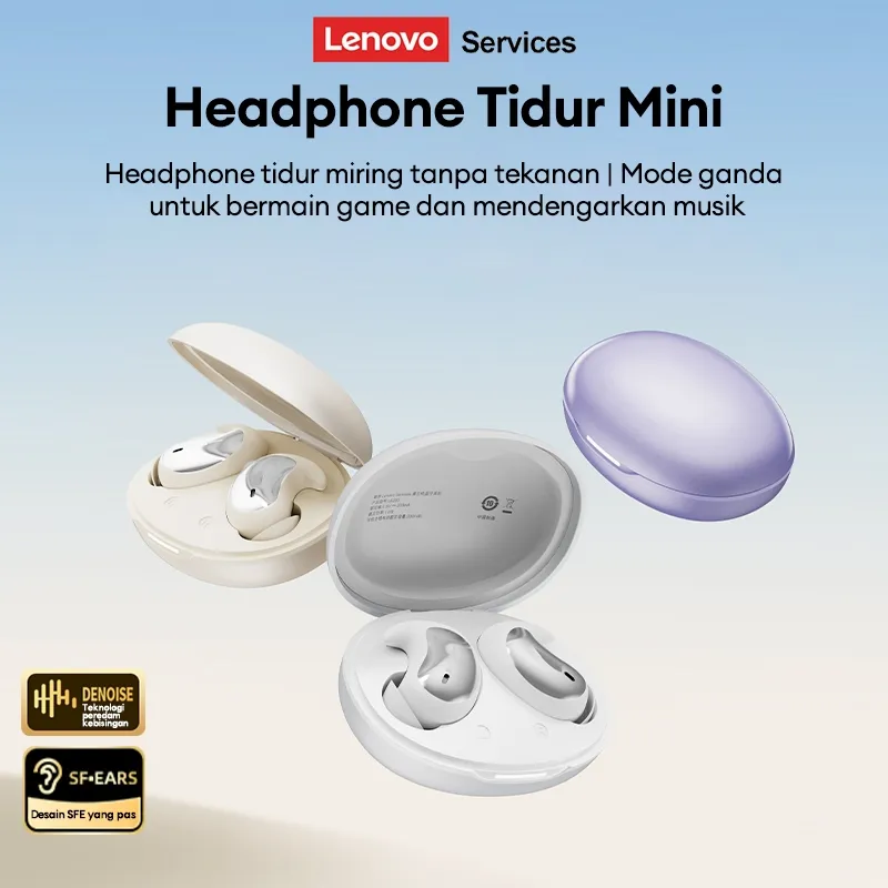 Lenovo Services LE203 TWS Earphone Bluetooth Upgraded 6.0 Noise Reduction Mini Earbuds Sleep Headset Bluetooth