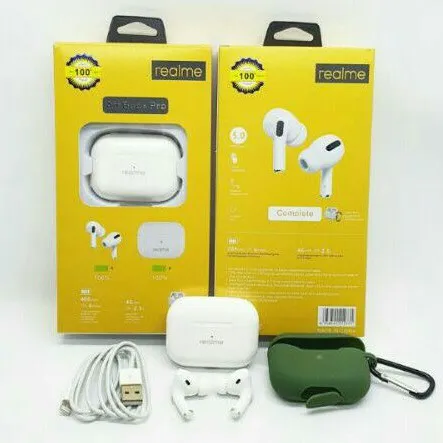 Headset Bluetooth Realme Air Buds Pro Plus Case wireless Earphone....