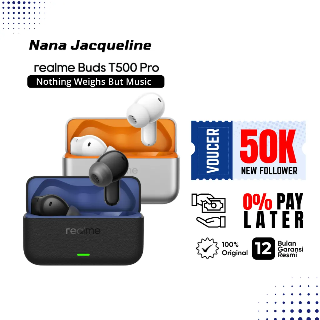 realme Buds T500 Pro (50dB Flagship Noise Cancellation | Candy Box Design | 12.4mm Hi-Res audio drivers | 56 Long lasting battery)