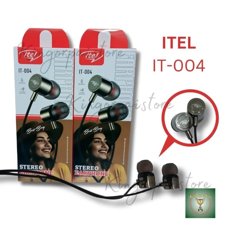 HANDSFREE HEADSET EARPHONE ITEL IT-004 WITH MIC STREO BASS