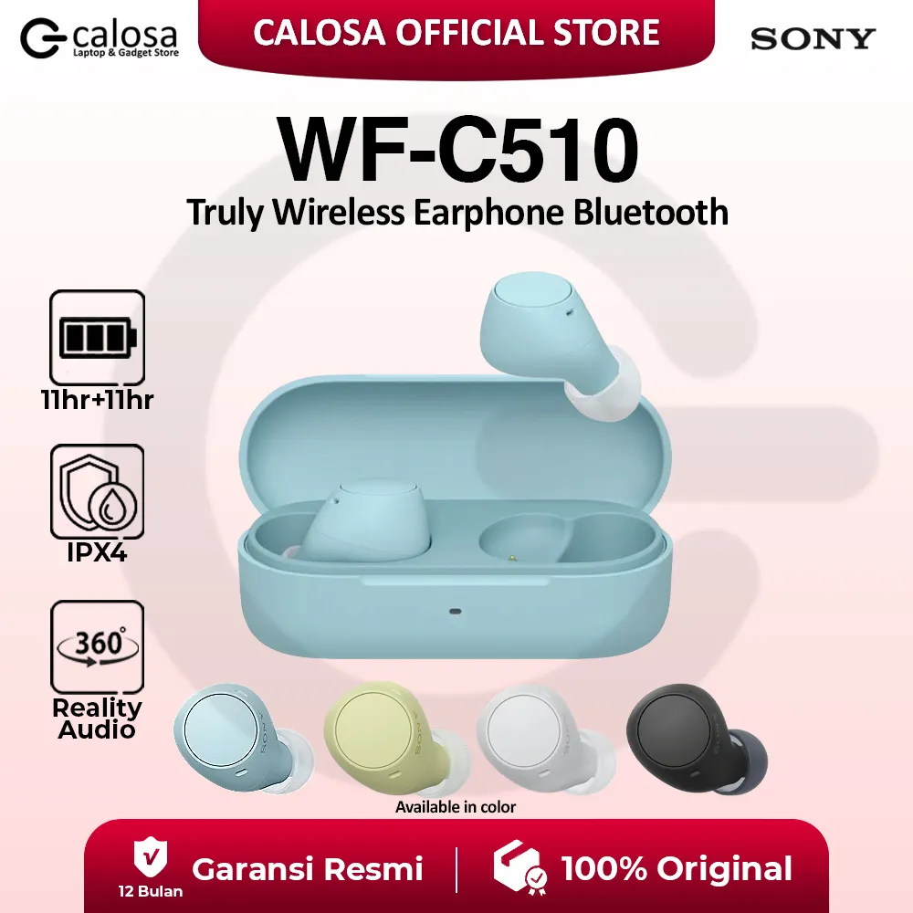 SONY WF-C510 Truly Wireless Headphone In-Ear Bluetooth Earbud TWS Sony WFC510 Bluetooth WF C510