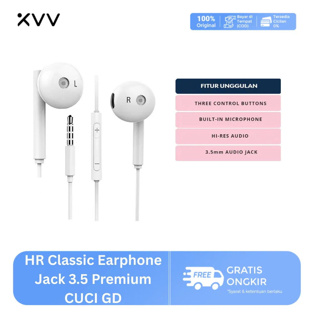 Honor Classic Earphone Jack 3.5mm - White
