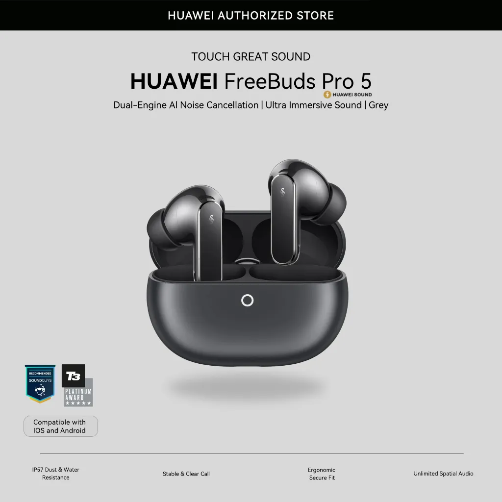 HUAWEI FreeBuds Pro 5 TWS Earphone | Dual-Engine Al Noise Cancellation I Ultra Immersive Sound | IP57